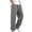 Gray, variant on WIZUTIZ Men's Relaxed Fit Cargo Pants Contrast Stitching Elastic Waist Polyester Outdoor Casual Trousers