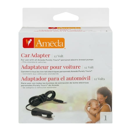 Ameda Car Adapter For All Ameda Purely Yours Personal Electric Breast Pumps, 1.0 CT