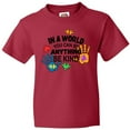 thumbnail image 3 of Inktastic In a World You Can Be Anything Be Kind Autism Awareness Youth T-Shirt, 3 of 5