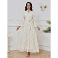 thumbnail image 2 of Robe Musulmane Style Mode Jacquard Robe Élégante Robe Élégante (Abricot, M), 2 of 5