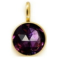 thumbnail image 1 of Birthstone Rhinestone Crystal Golden Round Beads Jewelry Making DIY Drop Decorations Chain Keychains Pendants Birthday deep purple, 1 of 6