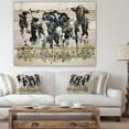 thumbnail image 4 of Designart 'Dairy cow on field' Farmhouse Animal Painting Print on Natural Pine Wood, 4 of 5