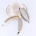 thumbnail image 3 of Meidiya Elegant Shining Rhinestone Crystal Banana Clip Hair Clincher Rounded Edges Hair Comb Fish Shape Grips Clamp Headwear for Women, 3 of 7