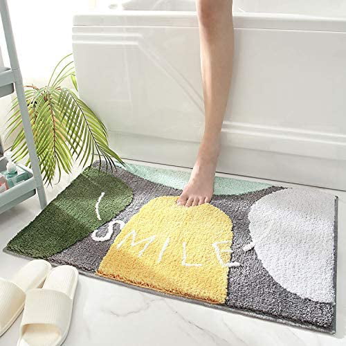 Easter Egg Tulip Bathroom Floor Non-Slip Decor Carpet Bath Mat Rug Carpet 24x16" 