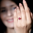 thumbnail image 5 of Rosec Jewels Ruby Floral Engagement Ring for Women - AAA Quality - Natural Ruby Diamond Ring with Jewelry Box, 10K Yellow Gold, US 10.50, 5 of 9