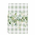 thumbnail image 2 of Eucalyptus Leaves Kitchen Towels Set of 1, Green Plaid Farmhouse Watercolor Absorbent Dish Towels for Kitchen, Microfiber Hand Towel, Quick Drying Tea Towel for Cleaning Decorative Dishcloths, 2 of 7
