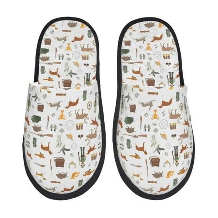 Balery Outdoor Living Slient Indoor Furry Fleece Comfort House Shoes Soft Non-Slip Home Shoes Cotton slippers House Slippers-- Medium