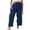 Dark Blue, variant on DDAPJ pyju Linen Pants for Women Wide Leg Palazzo Pants Drawstring Low Waist Harem Pants Casual Loose Lounge Trousers with Pockets Limited Time Sales Army Green XL