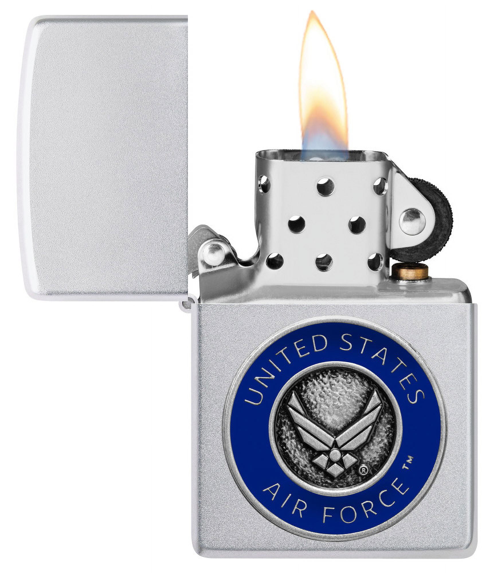 Zippo United States Air Force™ Emblem Satin Chrome Pocket Lighter