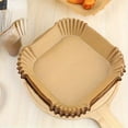 thumbnail image 6 of 50/100/200Pcs Square Disposable Liners, 9.05" Non-Stick Parchment Paper for Air Fryer, Baking, Microwave, Grease-Proof, 6 of 9