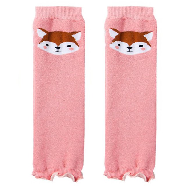 20cm Calentadores de piernas para baile y Yoga para mujer, niños y niñas, bonitos dibujos animados, estampado de animales, botas gruesas de felpa, cubierta, puños, calcetines con