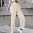 thumbnail image 2 of WILLBEST Pantalones Casuales para Mujer, Pantalones Cargo de Cintura Alta y Pierna Ancha para Un Estilo Sin Esfuerzo y Comodidad para el Uso Diario. Extra Grande, 2 of 6