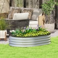 thumbnail image 2 of Outsunny 4 x 3 x 1 ft Galvanized Raised Garden Bed, Silver, 2 of 10
