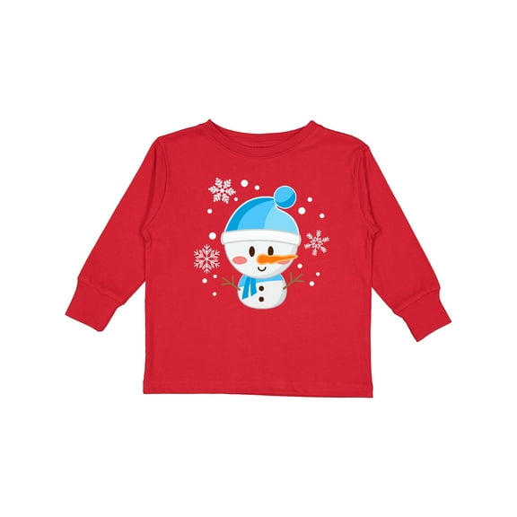 Inktastic Christmas Holiday Snowman Boys or Girls Long Sleeve Toddler T-Shirt