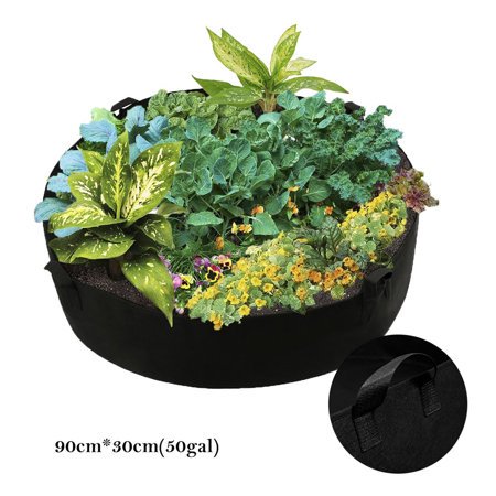 ZOELNIC 1PCS Round Garden Plant Raised Bed Elevated Vegetable Growing Bag, Round(50 gallon)