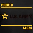 thumbnail image 3 of CafePress - Proud Army Mom Black And Gold T Shirt - Women's V-Neck Dark T-Shirt, 3 of 4