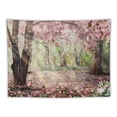 thumbnail image 5 of BCIIG  Pink Floral Tree Tapestry for Bedroom Romantic Fallen Flowers in Forest Wall Tapestry Spring Romantic Nature Scenery Wall Hanging Tapestries for Living Room College Dorm Wall Decor,, 5 of 6