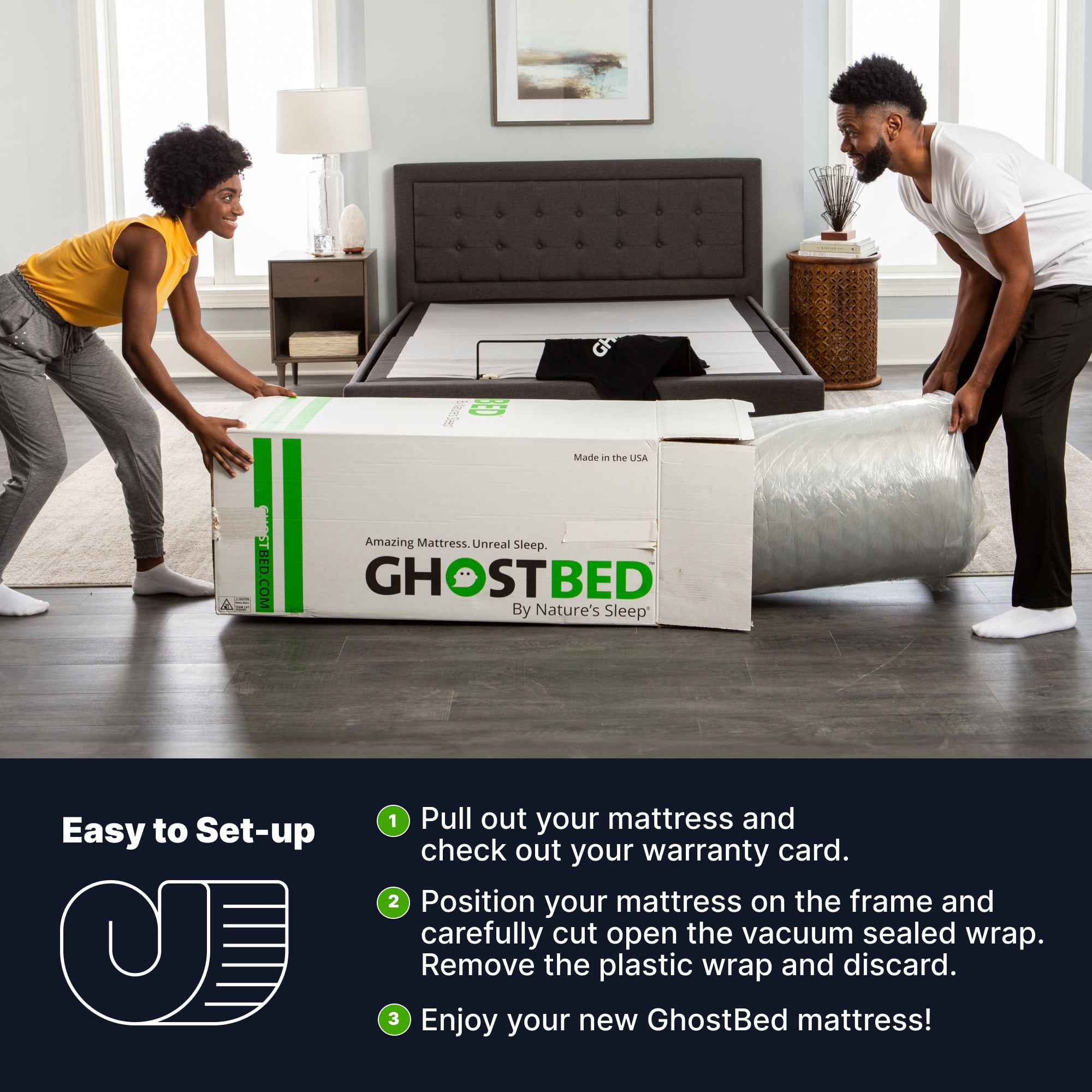 GhostBed Flex 13” Innerspring & Gel Memory Foam Hybrid Mattress - Twin