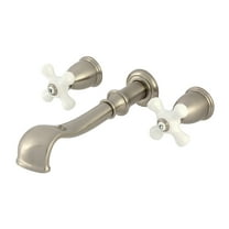 Kingston Brass KS5028PX  Two-Handle Wall Mount Roman Tub Faucet, Brushed Nickel