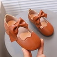 thumbnail image 4 of Akiihool Toddler Girls Ballerina Flats Princess Mary Jane Ballet Walking Shoes for Girls, Brown Size 24, 4 of 5