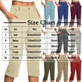 thumbnail image 2 of Mgmyaa Capri Yoga Pants for Women Petite Length Elastic Waist Work Office Straight-Leg Casual Yoga Athletic Pants, 2 of 5