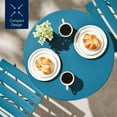 thumbnail image 6 of BOBOKY  3 - Piece Bistro Set, Space Saving Folding Design, Solid Steel, Outdoor Patio Furniture Set With  2 Chairs, Bistro Table,  23.5 x 23.5 x 27.75 inches,Peacock Blue, 6 of 8