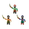 CoTa Global Pirate Captain Refrigerator Bobble Magnets Set of 3 - Assorted Color Fun Cute Sea Pirate Character Bobble Head Magnets For Kitchen Fridge, Home Decor Cool Office Novelty - 3 Pack