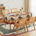 thumbnail image 2 of Thanksgiving Tablecloth 60×84 Inch Rectangular, Turkey Pumpkin Autumn Fall Harvest Vintage Washable Table Cover for Party Picnic Dinner Decor, 2 of 6