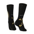 thumbnail image 5 of Uemuo Happy New Year 2024 (2) Pattern Women's Crew Socks, Soft Durable Breathable Moisture-Wicking with Odor Control Cotton socks, 5 of 9