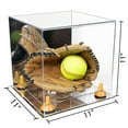 thumbnail image 2 of Better Display Cases Acrylic Versatile Display Case - Medium Square Box with Mirror Case, Yellow Risers and Mirror Base 11" x 11" x 11" (A001/V01), 2 of 3