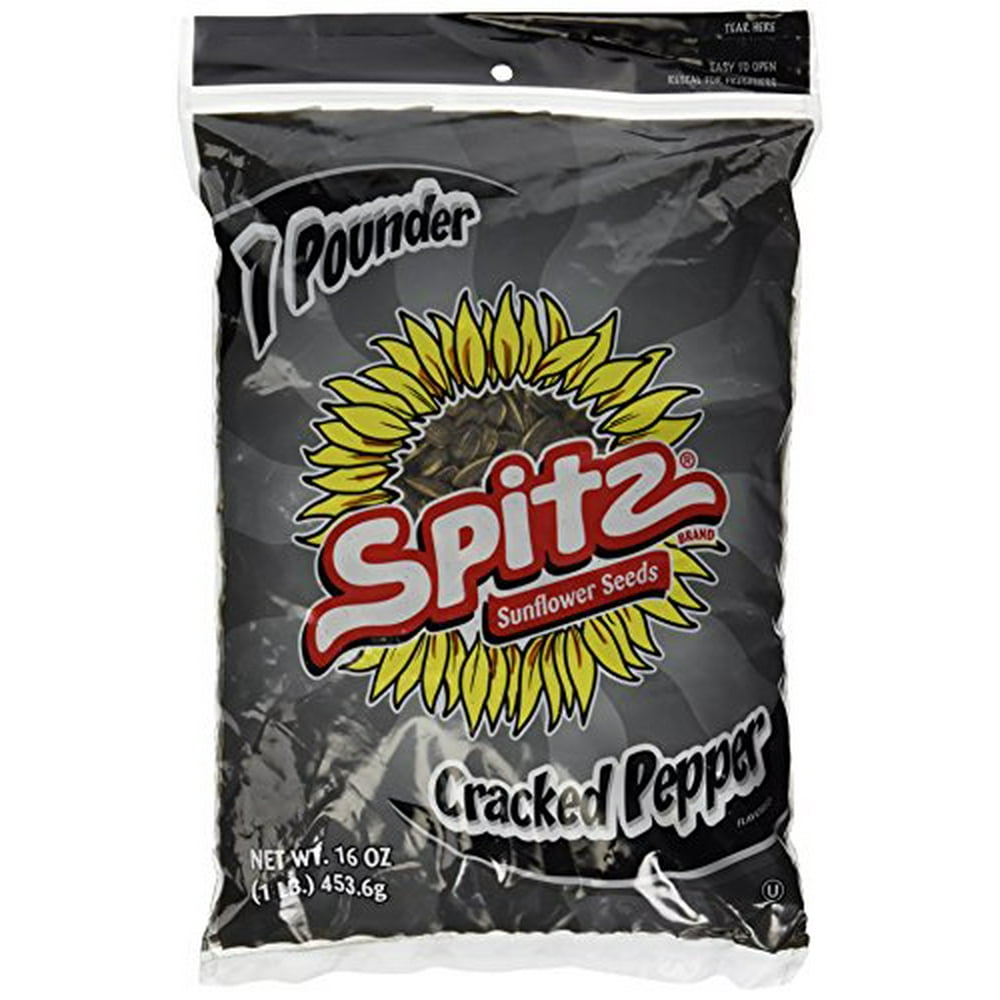 Spitz Cracked Pepper Flavor Sunflower Seeds, 1 Pound Bag