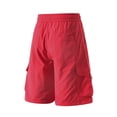 thumbnail image 2 of Hiking Shorts for Men 11 Pack Plus Size Cargo Shorts for Men, Fashion Elastic Waist Casual Shorts with Multi Pocket, Loose Hiking Sports Short Pants Red 4XL, 2 of 5