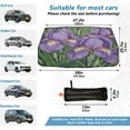 thumbnail image 3 of Qxltty Purple Iris Car Windshield Sunshade Umbrella Quality Black Rubberized Fabric Can Effectively Block UV Rays Heat, 3 of 8