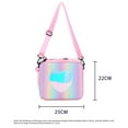 thumbnail image 4 of SUNSIOM Lunch Bag, Holographic Heart Lunch Box Container with Adjustable Strap, 4 of 8