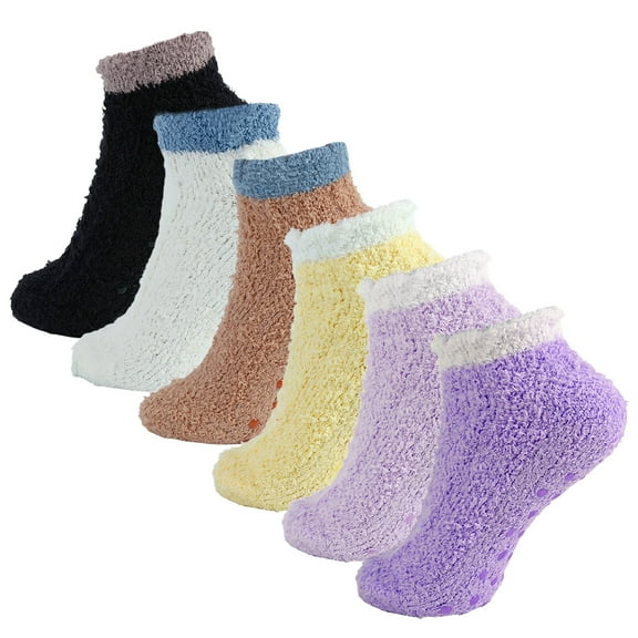 TRANSLINK Fuzzy Socks for Women designed with Acupressure Points and Anti Slip Technology Ideal for Gift Giving