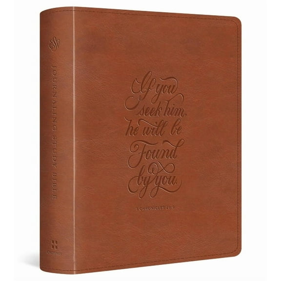 ESV Journaling Study Bible (Trutone, English Saddle, 1 Chronicles 28:9 Design), (Hardcover)