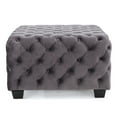 thumbnail image 4 of Noble House James Square Velvet Ottoman, Grey, 4 of 6