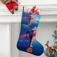 thumbnail image 2 of P624-Mi Villano Favorito Tema: Calcetines de Navidad, fino lino blanco para colgar en escaleras y chimenea, decoración navideña para el hogar, regalo de Navidad. 54cm × 38cm, 2 of 5