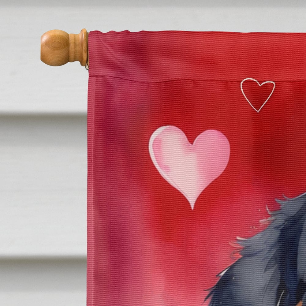 Bernese Mountain Dog My Valentine House Flag 28 in x 40 in