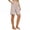 Khaki, variant on Cotton Linen Bermuda Shorts Womens Striped High Waisted Wide Leg Pull On Casual Summer Shorts with Pockets (XL, Pink)
