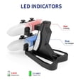 thumbnail image 4 of Cargador de controlador inalámbrico compatible con estación de carga PS5 con dos puertos USB, indicador LED, base de carga, 4 of 9