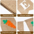 thumbnail image 4 of 2pcs Easter and Rabbit Burlap Banner, Easter Bunny Carrot Hanging Bunting Garland for Easter Decorations, Spring Themed Party Favors Supplies, Happy Easter Day Home Decor for Mantle Fireplace, 4 of 8