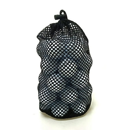 MEIBUTYUP Black Nylon Mesh Bag for Tennis Sports Storage 1 Pack