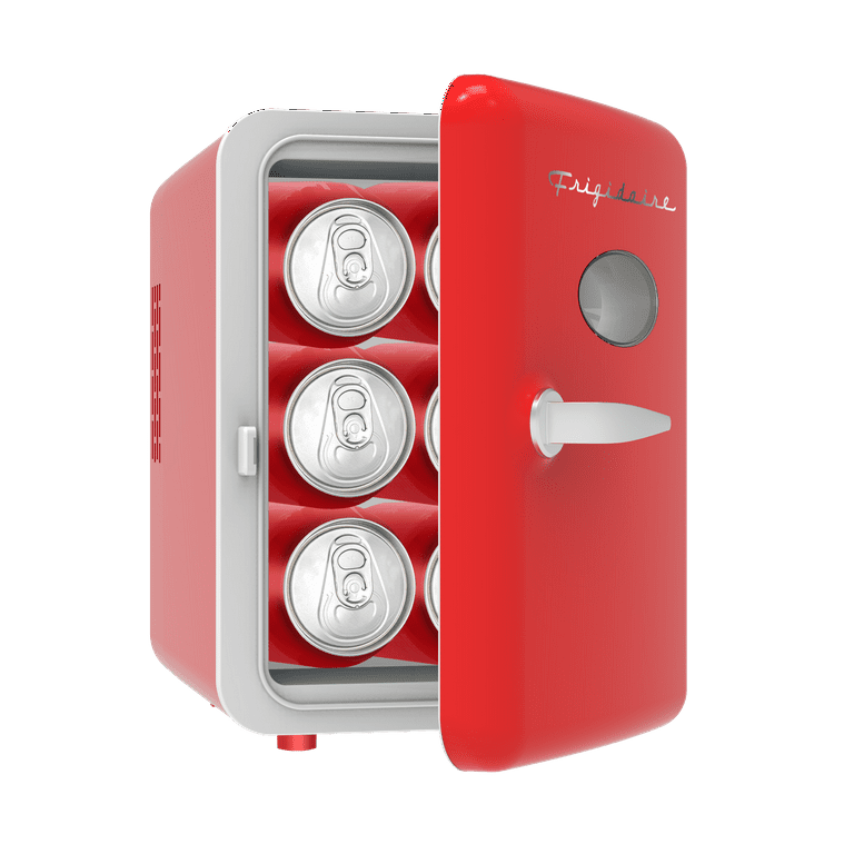Frigidaire 6-Can Mini Retro Beverage Fridge - Red