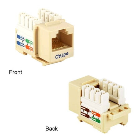 Kentek CAT5e Punch Down Keystone Jack RJ45 Category 5E Ethernet Network 110 Type Ivory price history on PriceWatchPro
