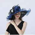 thumbnail image 2 of Women's Organza Church Hat,Fascinator Tea Party Hat,Ruffles Brim Wedding Hat, 2 of 5