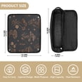 thumbnail image 4 of Hair Tool Organizer Bag with Heat Resistant Mat Removable Travel Storage Case for Hot Air Brushes Curling Irons Mushrooms and Glittering Stars, 4 of 8