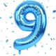 thumbnail image 1 of Globo Yeodong Blue Number 9 de aluminio con helio de 40 pulgadas para fiestas, 1 of 5