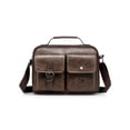 thumbnail image 3 of Bolsa bandolera Likrtyny de cuero PU Para hombre Vintage con múltiples bolsillos Marrón oscuro, 3 of 8