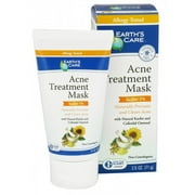 Angle View: Earth’s Care Acne Treatment Mask with 5% Sulfur Natural Skincare Face Mask 2.5 Oz Tube